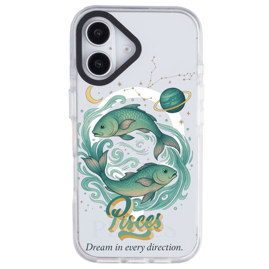 iPhone 16 Plus Balık Burcu Way of Aries Telefon Kılıfı - Beyaz