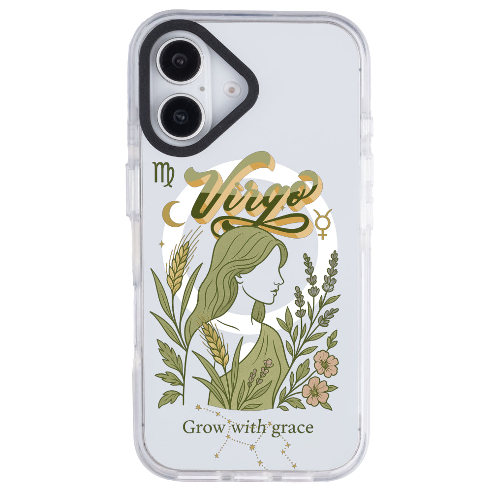 iPhone 16 Plus Başak Burcu Way of Aries Telefon Kılıfı - Beyaz