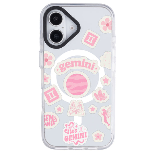 iPhone 16 Plus İkizler Burcu Sweet Rules Telefon Kılıfı - Beyaz