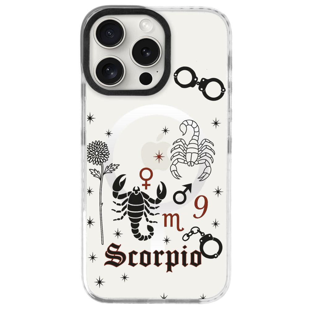 iPhone 16 Pro Akrep Burcu The Emperor Telefon Kılıfı - Beyaz