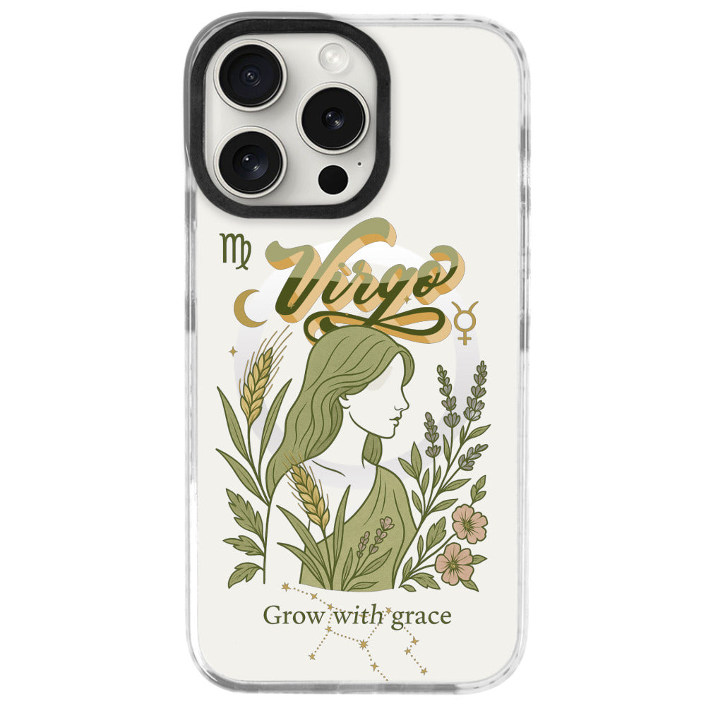 iPhone 16 Pro Başak Burcu Way of Aries Telefon Kılıfı - Beyaz