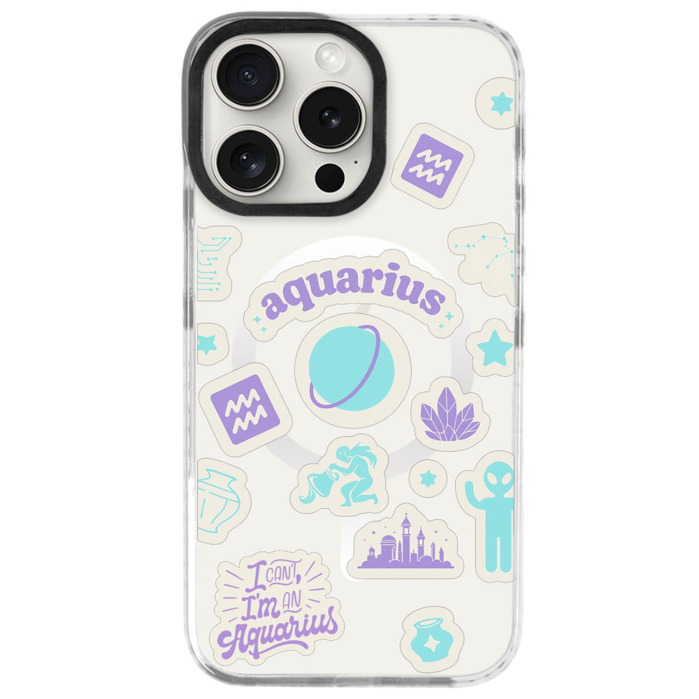 iPhone 16 Pro Kova Burcu Sweet Rules Telefon Kılıfı - Beyaz