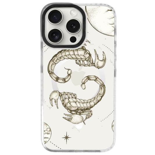 iPhone 16 Pro Max Akrep Burcu Soft Stars Telefon Kılıfı - Beyaz