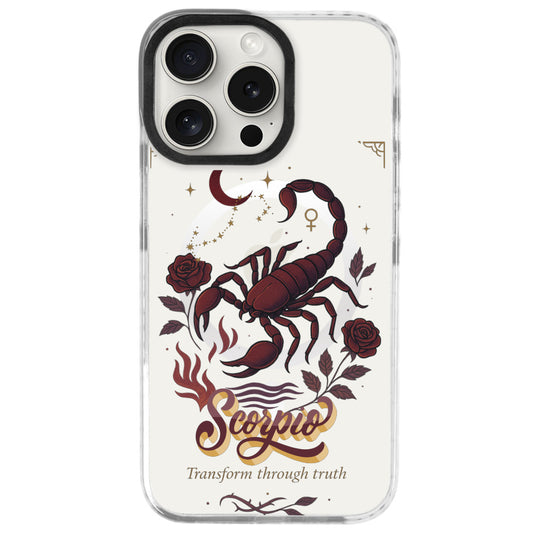 iPhone 16 Pro Max Akrep Burcu Way of Aries Telefon Kılıfı - Beyaz