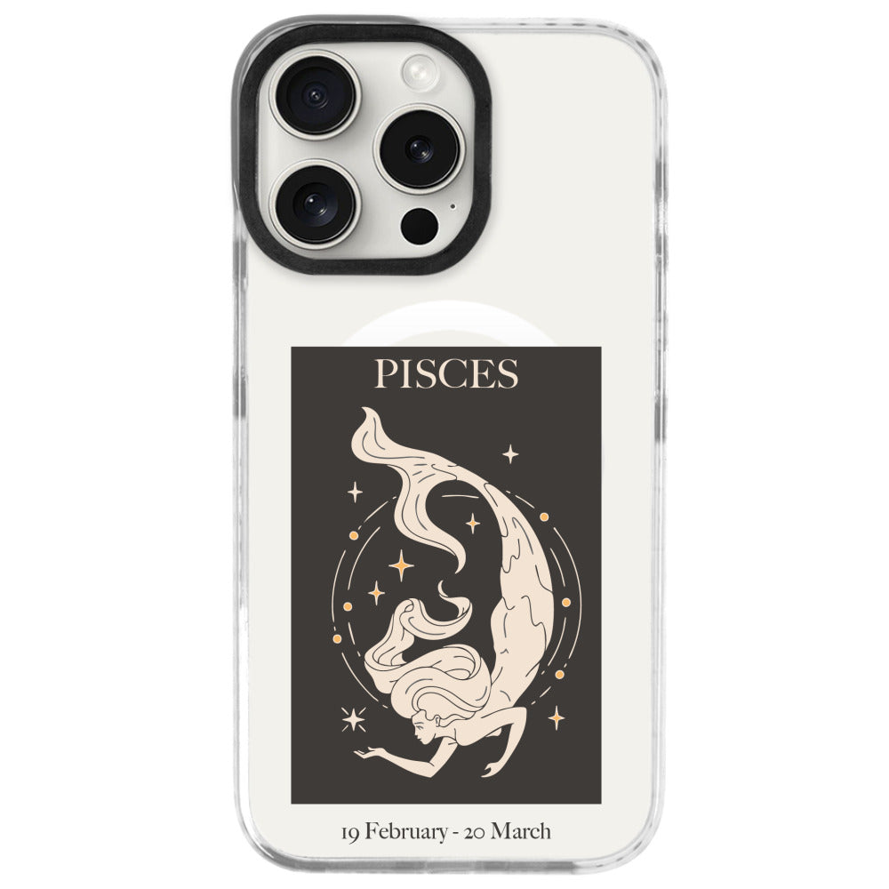 iPhone 16 Pro Max Balık Burcu History of Zodiac Telefon Kılıfı - Beyaz