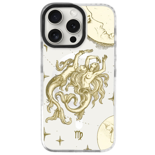 iPhone 16 Pro Max Başak Burcu Soft Stars Telefon Kılıfı - Beyaz