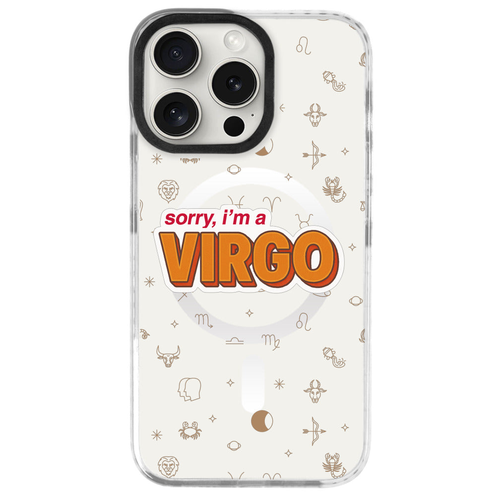 iPhone 16 Pro Max Başak Burcu Sorry Zodiac Telefon Kılıfı - Beyaz
