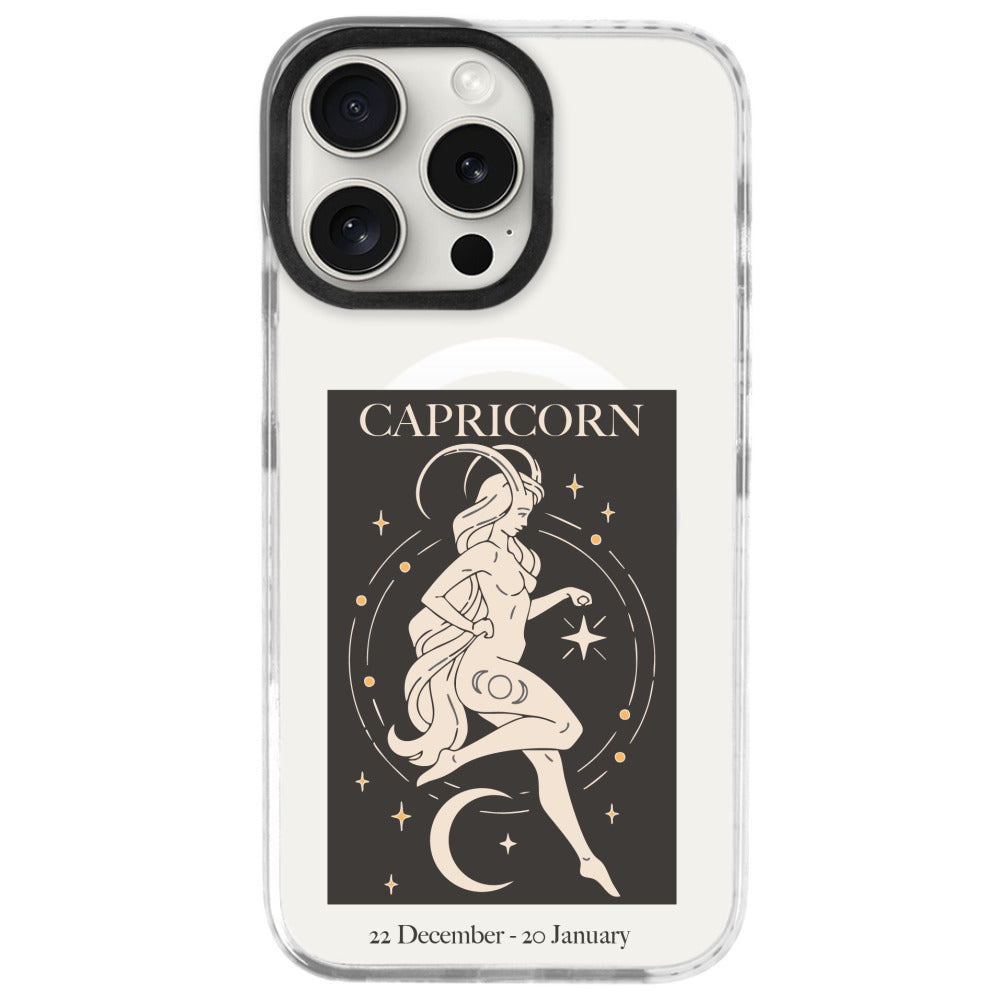 iPhone 16 Pro Max Oğlak Burcu History of Zodiac Telefon Kılıfı - Beyaz