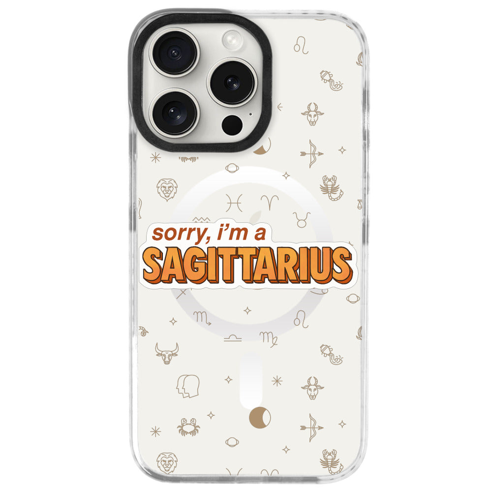 iPhone 16 Pro Max Yay Burcu Sorry Zodiac Telefon Kılıfı - Beyaz