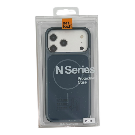Apple iPhone 17 Pro Max Lansman Şeffaf Magsafe Telefon Kılıfı Lacivert