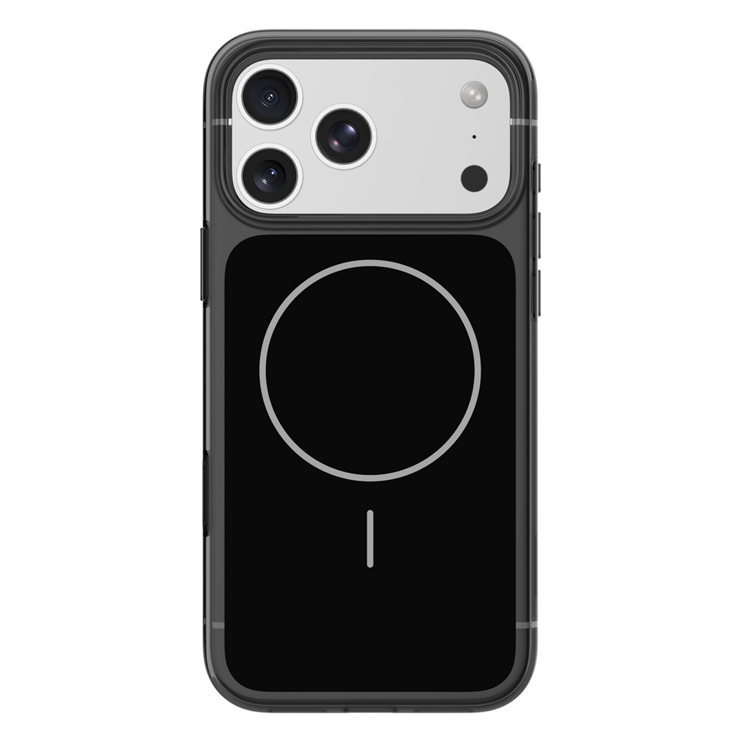 Apple iPhone 17 Pro Lansman Şeffaf Magsafe Telefon Kılıfı Siyah
