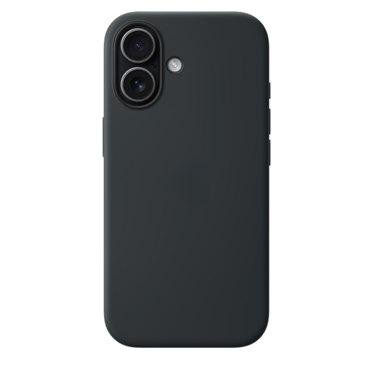 iPhone 16 Gizli Magsafeli Vegan Deri Telefon Kılıfı - Siyah