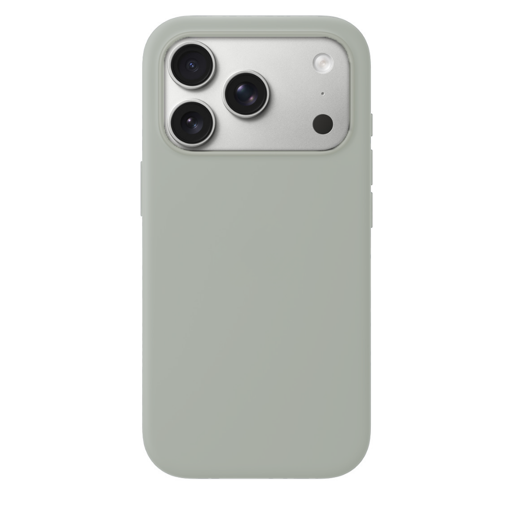 iPhone 17 Pro Gizli Magsafeli Vegan Deri Telefon Kılıfı - Gri