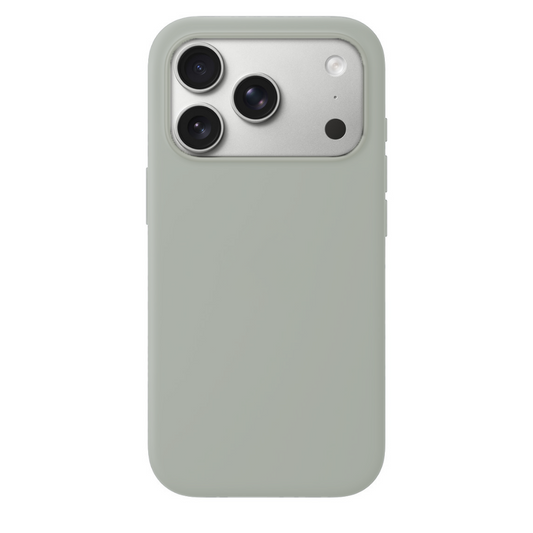 iPhone 17 Pro Gizli Magsafeli Vegan Deri Telefon Kılıfı - Gri