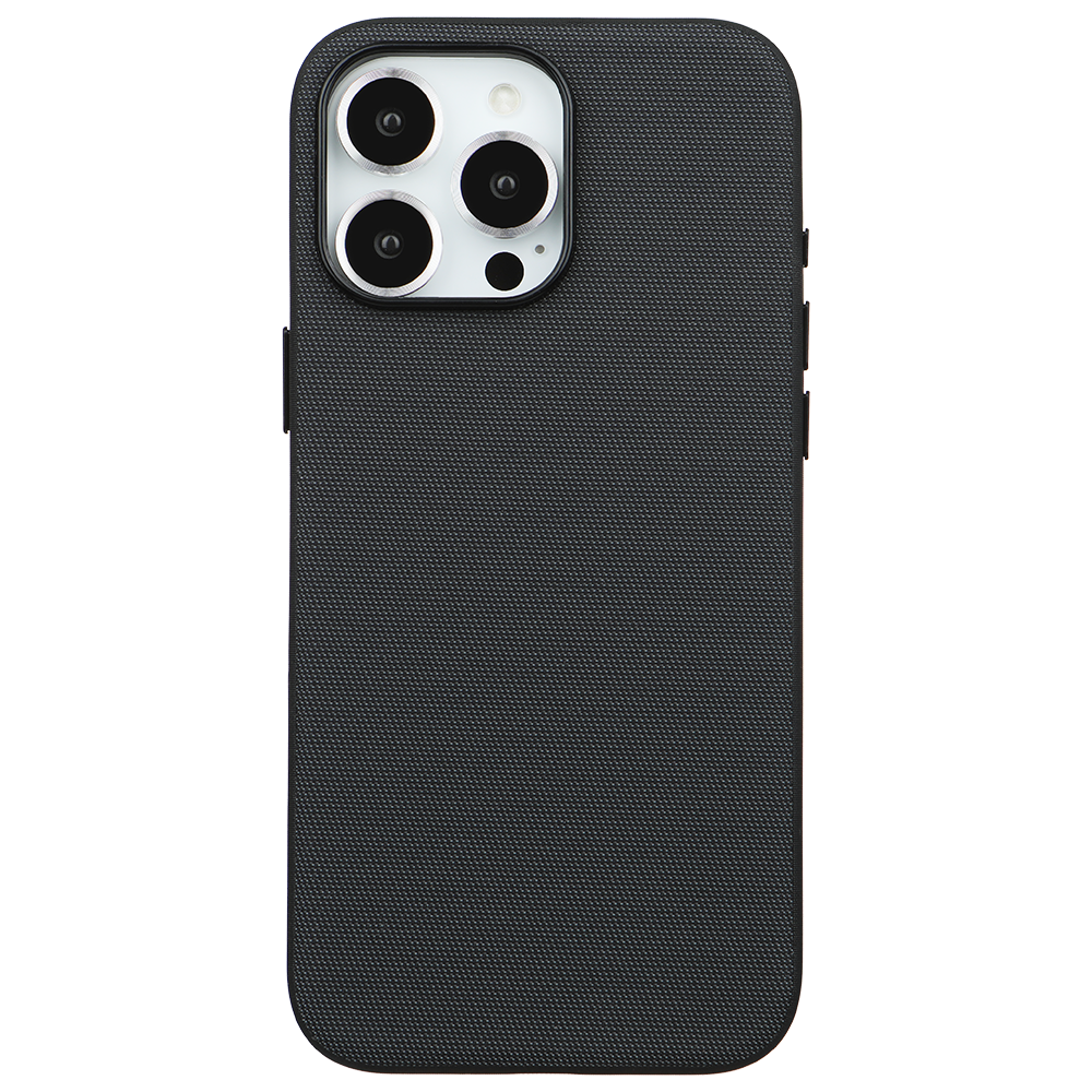 iPhone 16 Pro Max Gizli Magsafeli Mikro Kabartma Premium Telefon Kılıfı - Siyah