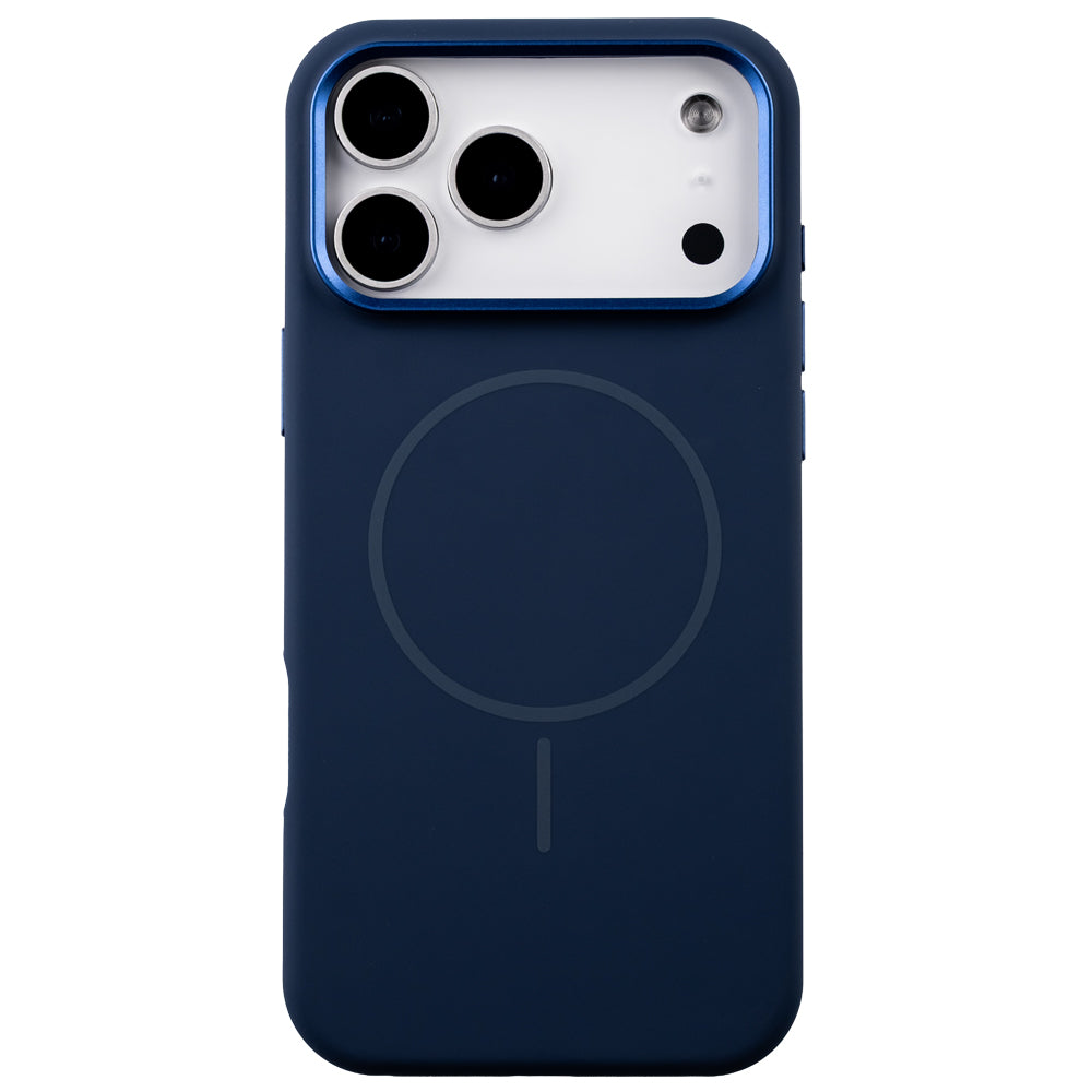 Apple iPhone 17 Pro Style Magsafe Telefon Kılıfı Lacivert