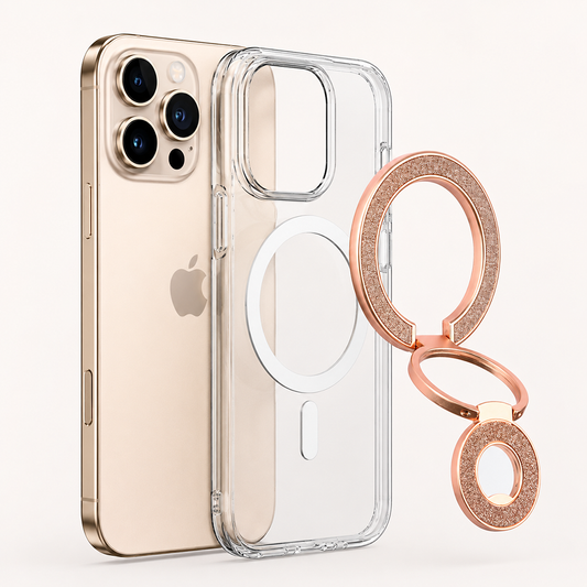 Universal 3 Kademeli Katlanabilir MagSafe Telefon Standı Rose Gold