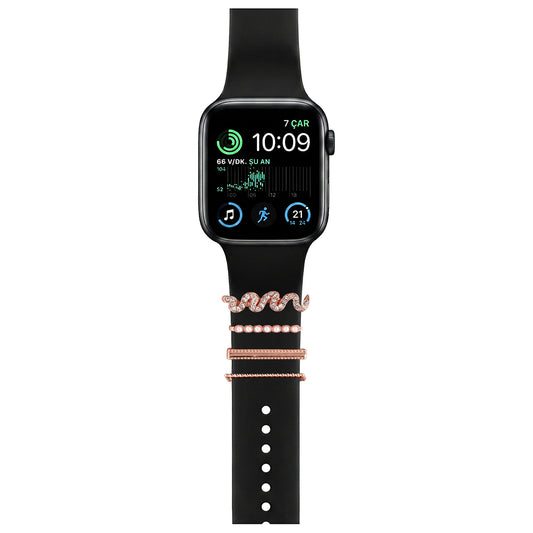 Apple Watch Charm Diamond Gold Snake Kordon Aksesuarı