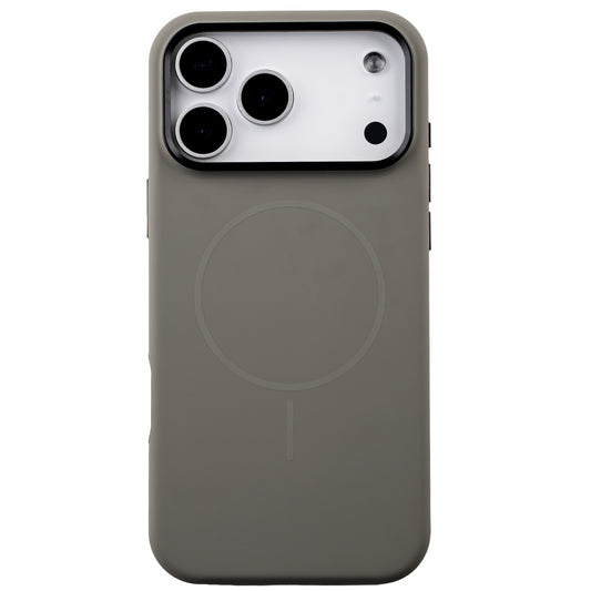 Apple iPhone 17 Pro Style Magsafe Telefon Kılıfı Gri