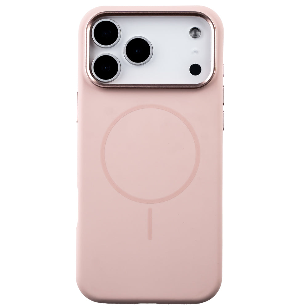 Apple iPhone 17 Pro Style Magsafe Telefon Kılıfı Pembe