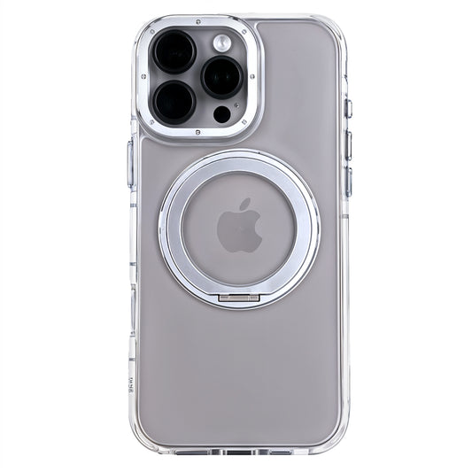 iPhone 14 Pro Metal Standlı Telefon Kılıfı Beyaz