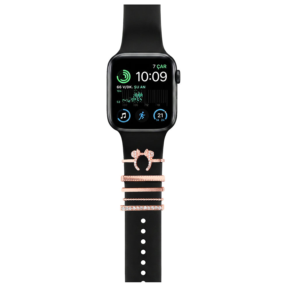 Apple Watch Charm Diamond Crown Kordon Aksesuarı