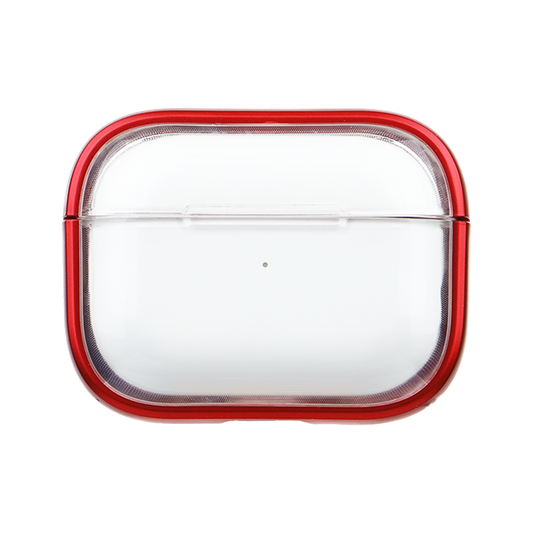 Apple Airpods Uyumlu Stand Özellikli Şeffaf Kulaklık Kılıfı Kırmızı