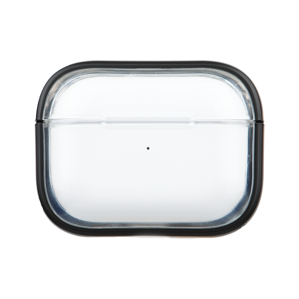 Apple Airpods Uyumlu Stand Özellikli Şeffaf Kulaklık Kılıfı Siyah