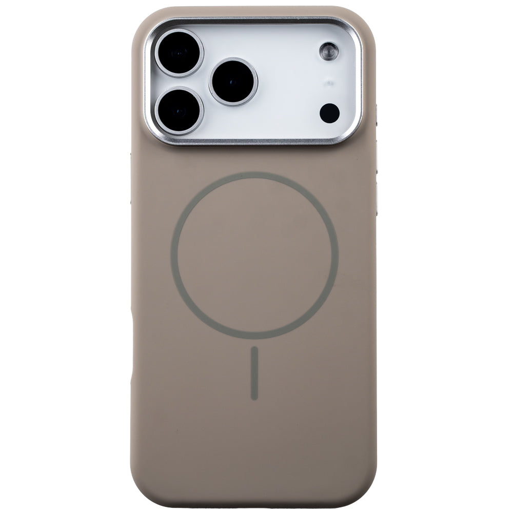 Apple iPhone 17 Pro Style Magsafe Telefon Kılıfı Kahve