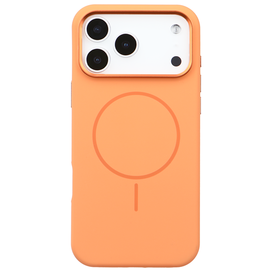Apple iPhone 17 Pro Style Magsafe Telefon Kılıfı Turuncu