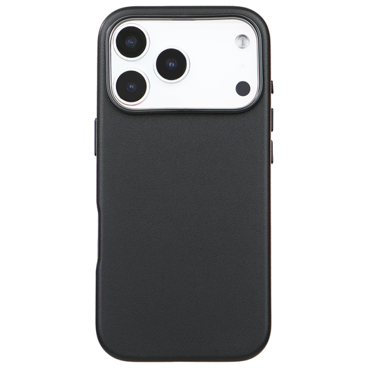 iPhone 17 Pro Max Gizli Magsafeli Vegan Deri Telefon Kılıfı - Siyah