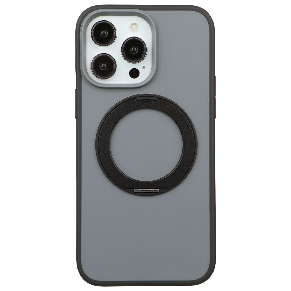 Apple iPhone 16 Pro Max Magsafe Premium Standlı Fonksiyonel Telefon Kılıfı Füme