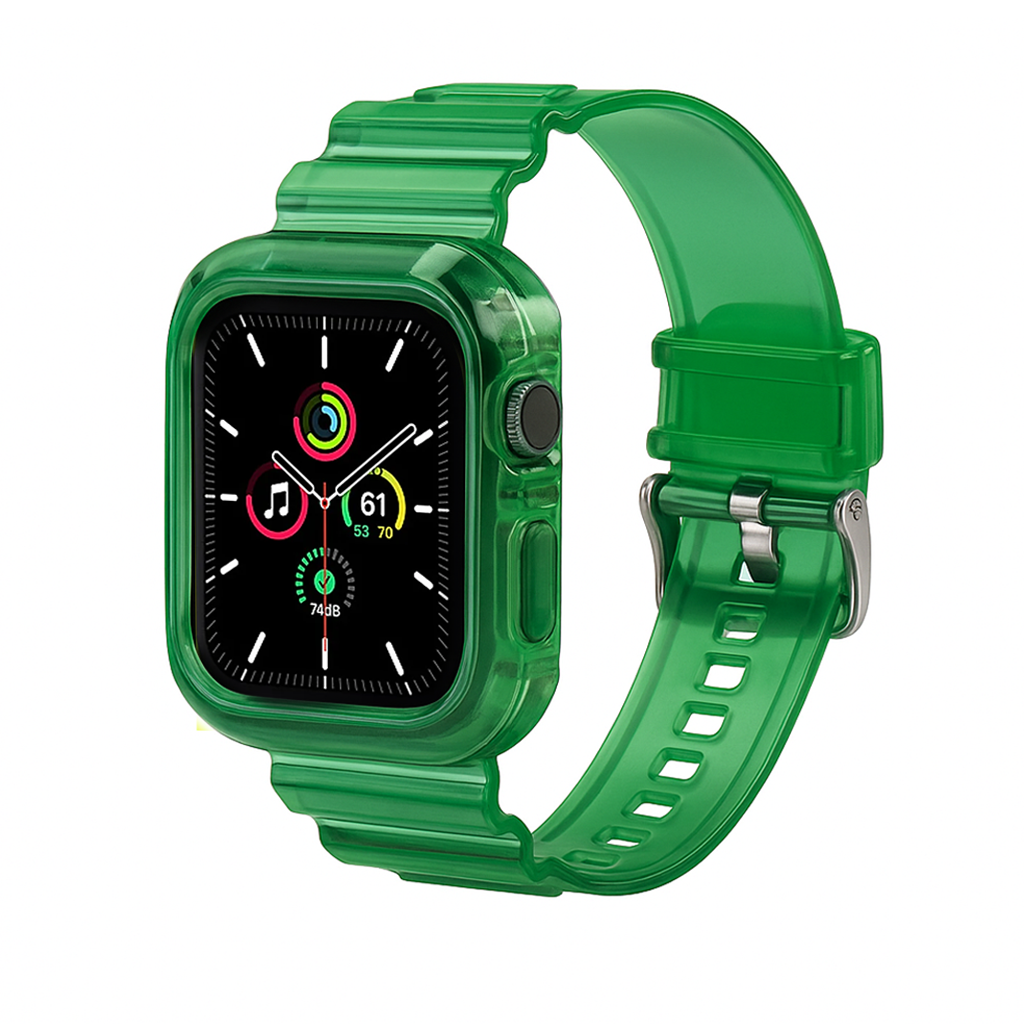 Apple Watch Şeffaf Green Saat Kordonu