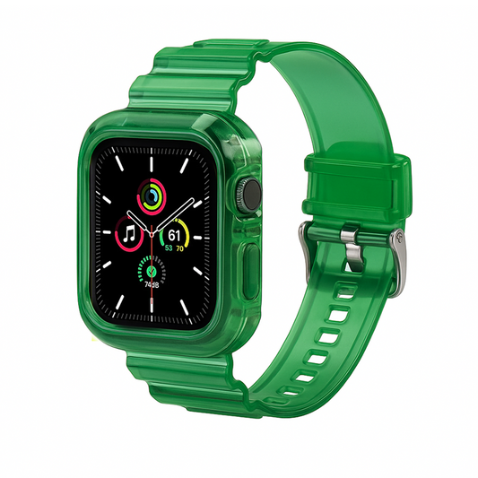 Apple Watch Şeffaf Green Saat Kordonu