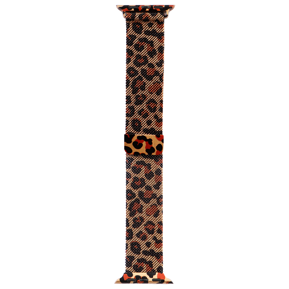 Apple Watch Kadın Kordonu Stainless Steel Leopar