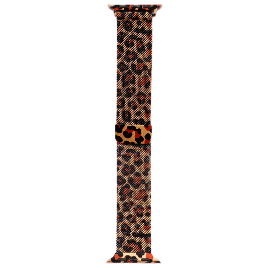 Apple Watch Kadın Kordonu Stainless Steel Leopar