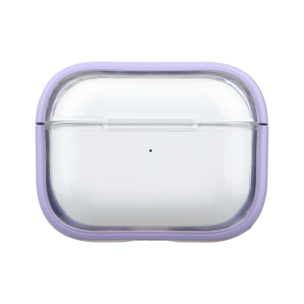 Apple Airpods Uyumlu Stand Özellikli Şeffaf Kulaklık Kılıfı Lila