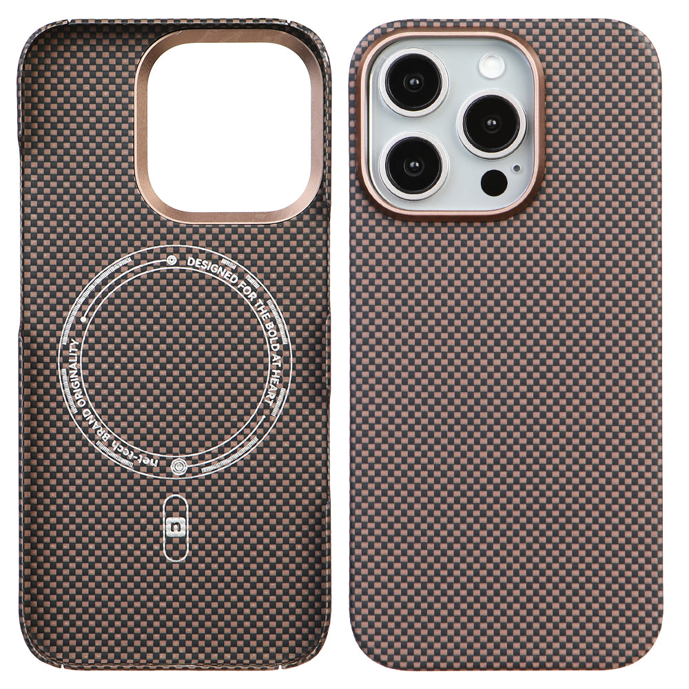 iPhone 16 Kevlar Nettech Magsafe Kahve Telefon Kılıfı