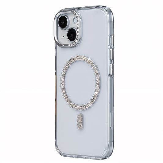 iPhone 13 Shiny Transparent Magsafe Telefon Kılıfı Beyaz
