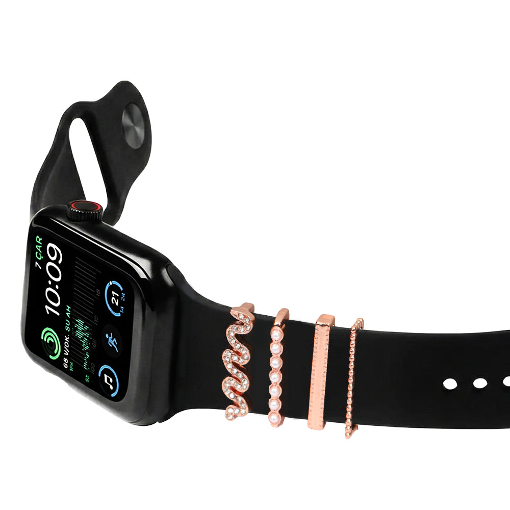 Apple Watch Charm Diamond Gold Snake Kordon Aksesuarı