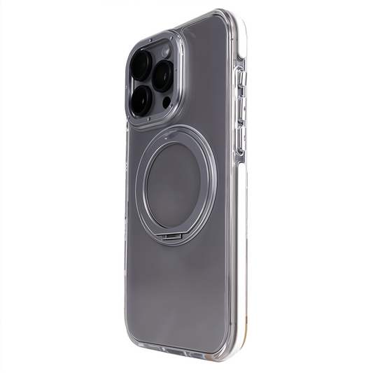 iPhone 14 Pro Metal Standlı Telefon Kılıfı Beyaz