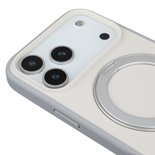 Apple iPhone 17 Pro Magsafe Premium Standlı Fonksiyonel Telefon Kılıfı Beyaz