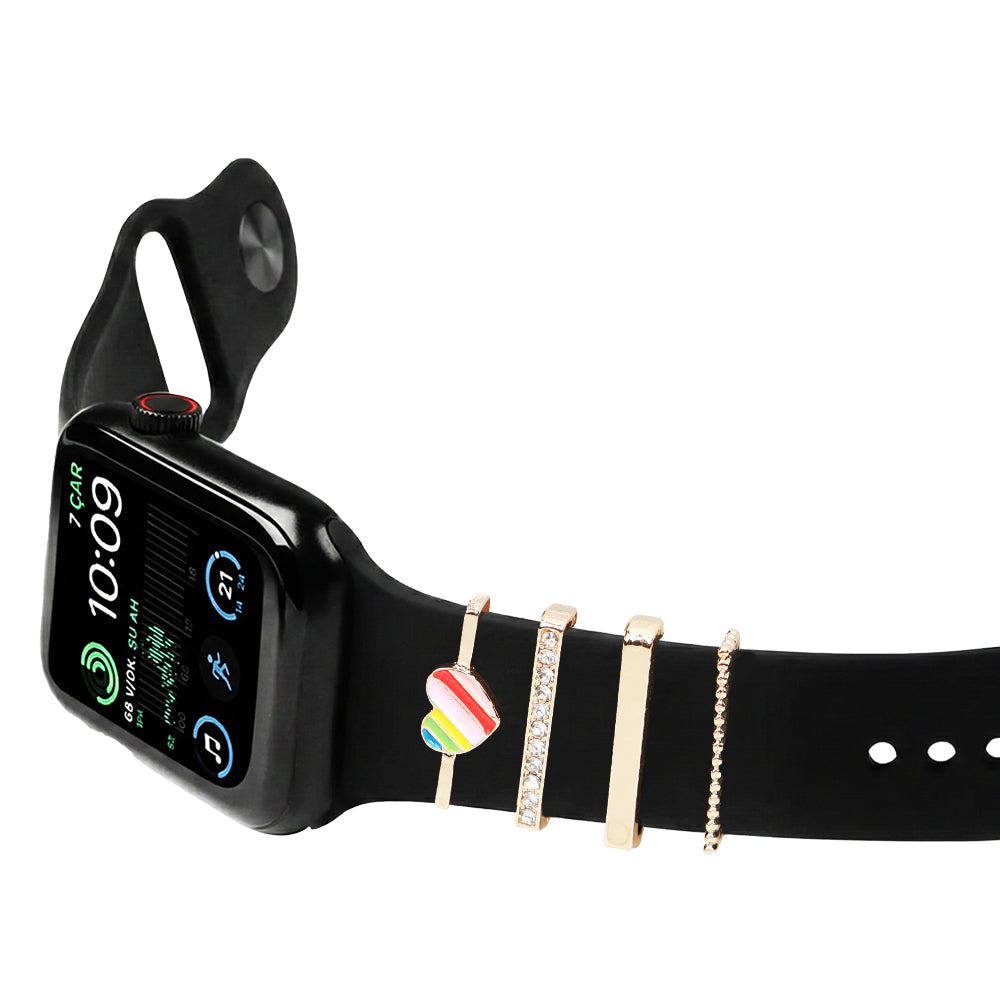 Apple Watch Charm Colorful Heart Kordon Aksesuarı