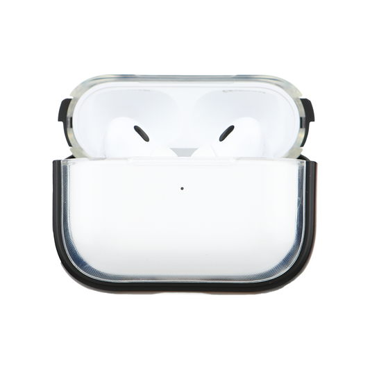 Apple Airpods Uyumlu Stand Özellikli Şeffaf Kulaklık Kılıfı Siyah