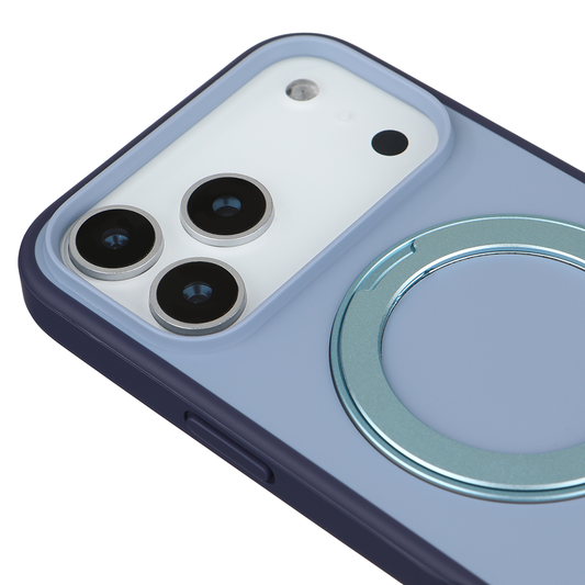 Apple iPhone 17 Pro Magsafe Premium Standlı Fonksiyonel Telefon Kılıfı Mavi