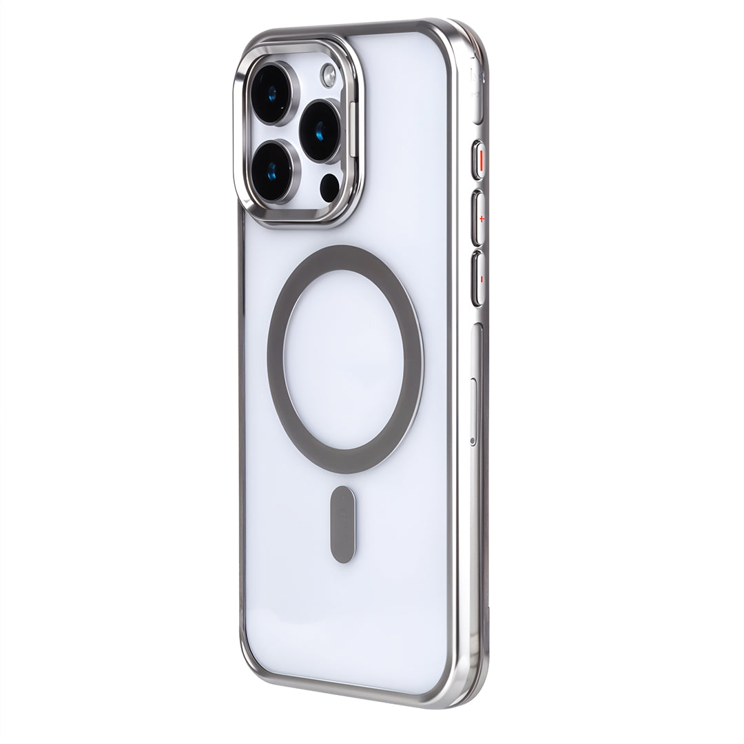 iPhone 16 Pro Kamera Standlı Magsafe Telefon Kılıfı Gri