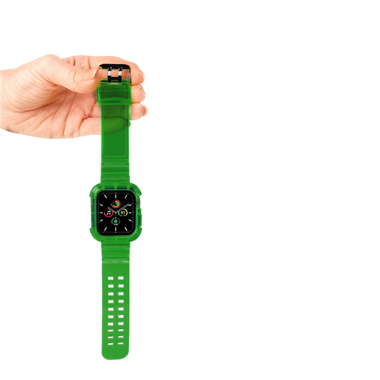 Apple Watch Şeffaf Green Saat Kordonu