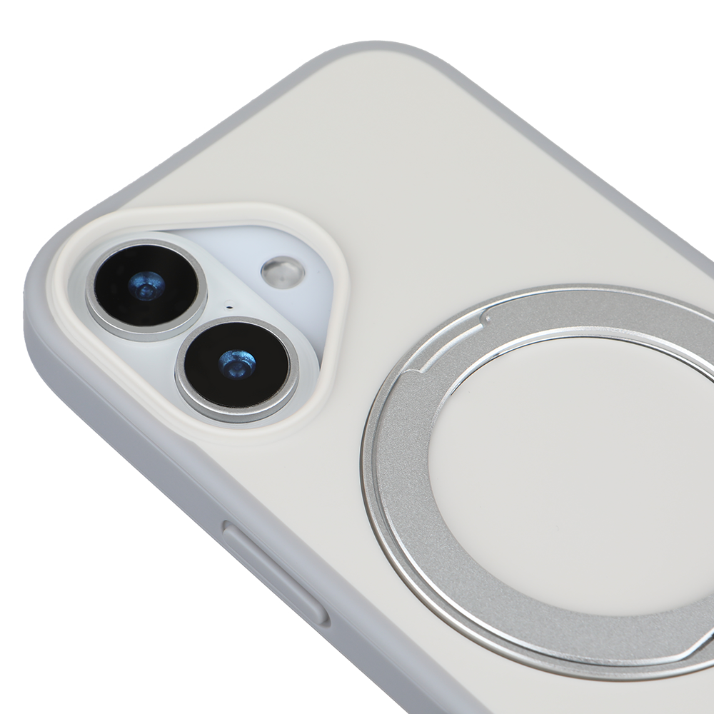 Apple iPhone 16 Magsafe Premium Standlı Fonksiyonel Telefon Kılıfı Beyaz