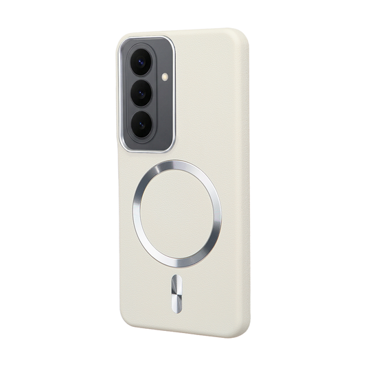 Samsung S26 Solid Magsafe Telefon Kılıfı Krem