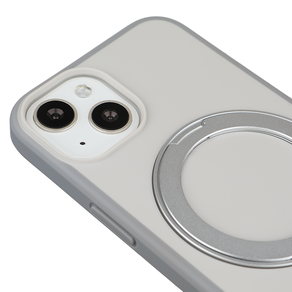 Apple iPhone 14 Plus Magsafe Premium Standlı Fonksiyonel Telefon Kılıfı Beyaz